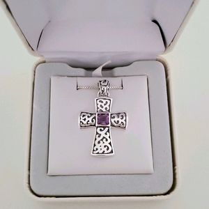 Silver cross necklace